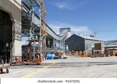 Industrial Zone Conveyor Belt System On Gold Mine South Africa