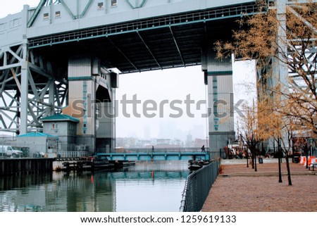 Industry and Bridges near the Gowanus Canal Brooklyn NYC 