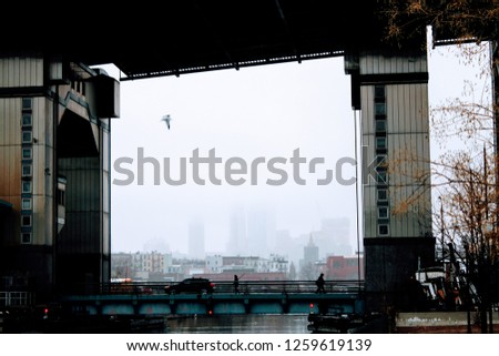 Industry and Bridges near the Gowanus Canal Brooklyn NYC 