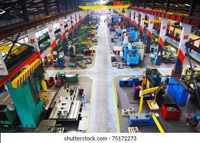 Industry Factory Iron Works Steel And Machine Parts Modern Indoor Hall For Assembly