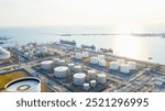 Industry oil refinery oil, gas refinery background, Business petrochemical industrial, Refinery oil and gas factory power and fuel energy, Ecosystem estates. Fuel refinery industry for transportation 