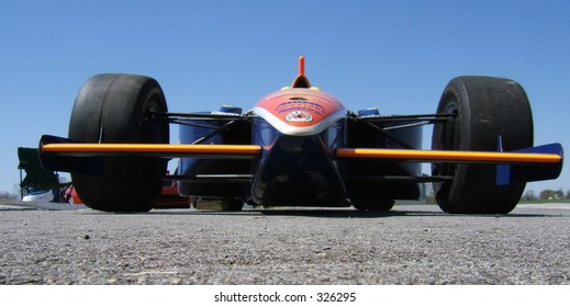 Indy Race Car From Ground Perspective