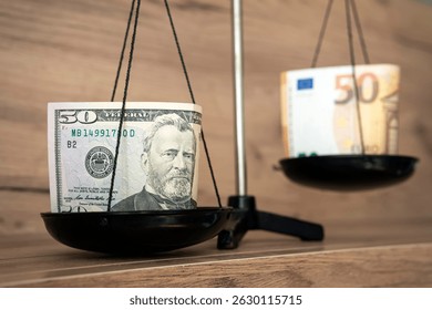 la desigualdad del dólar y el concepto del euro. El crecimiento del dólar y la caída del Precio del euro. paridad del Precio en la bolsa de valores. el crecimiento del dólar