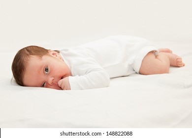 Infant Laying On His Tummy Sucking Stock Photo 148822088 | Shutterstock