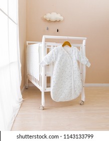 Infant Warm Sleeping Bag Isolated Over White.With Clipping Path.