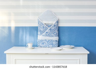 Infant Warm Sleeping Bag Isolated Over White.With Clipping Path.