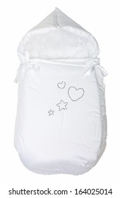 Infant Warm Sleeping Bag Isolated Over White.With Clipping Path.