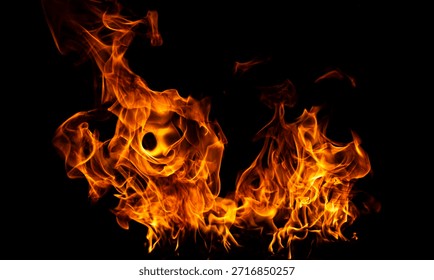 Inferno effect with fire. Flames with dramatic fire background. Burning flame. Blazing fire background. Fire background with flame.