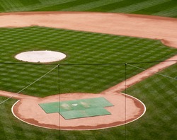 Infield, Home Plate And Pitchers Mound, Professional Baseball Park