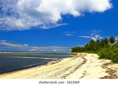 The Infinite Beach In The Indian Ocean, Maldive Island, Gan