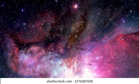 Infinite space background with nebulas and stars. This image elements furnished by NASA - Shutterstock ID 1576287658