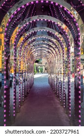 Infinity Chamber, A Colorful Light Tunnel In Covent Garden, London, UK