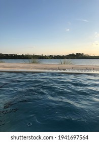 Infinity Pool Overlooking Lara Lake In Windermere, Florida.