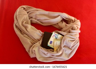 Infinity Scarf With Zipper Pocket