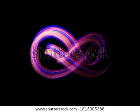Infinity sign in light painting
