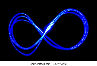 Infinity Symbol Painted Blue Light On Stock Photo 1057499243 | Shutterstock