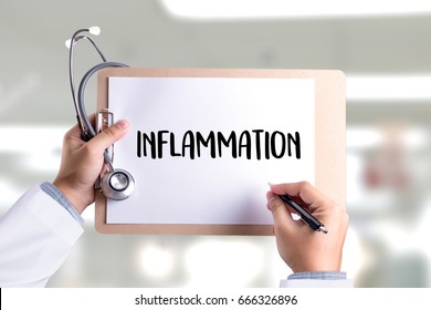 Inflammation Joint inflammation concept   Medical Report , lymph glands , allergies. dermatology. - Shutterstock ID 666326896