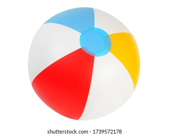 Colorful Beach Ball Vector Illustration White Stock Vector (Royalty ...