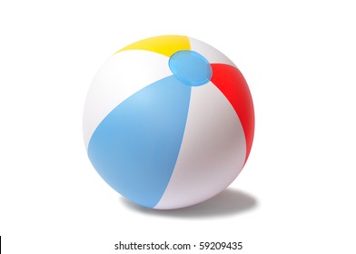 Inflatable Beach Ball Isolated On White