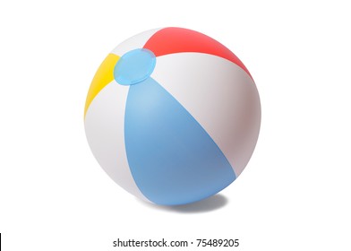 Inflatable Beach Ball Isolated On White