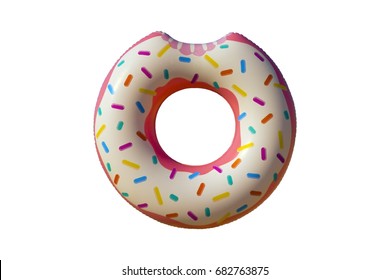 Inflatable Donut Circle Isolated On White Background