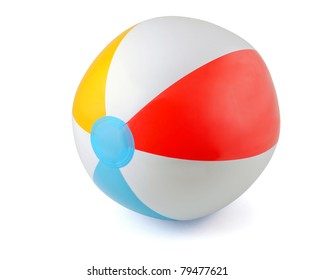 Inflatable PVC Beach Ball Isolated On White