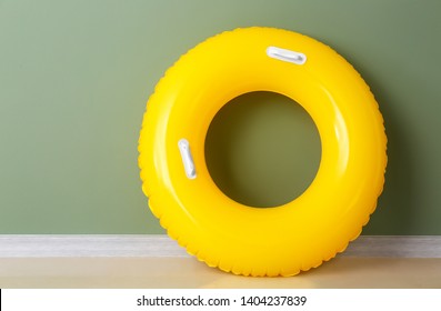 Inflatable Ring Near Color Wall