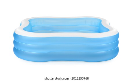 Inflatable Rubber Swimming Pool Isolated On White