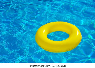 Inflatable Tube Floating Swimming Pool Summer Stock Photo 601758398 ...