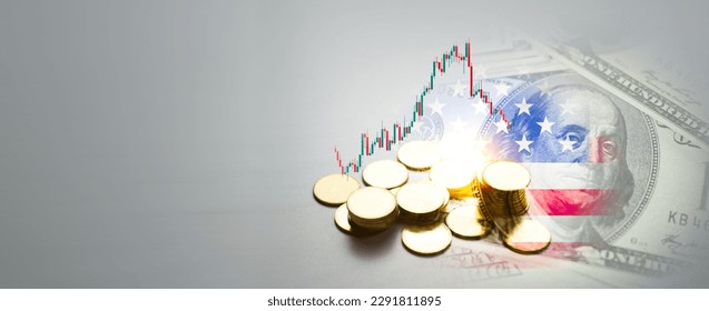 The inflation of america background. Economic war or risk management. Investment texture for banner. - Powered by Shutterstock