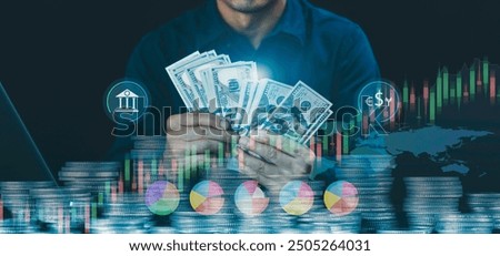 Inflation rate interest concept, exchange cost, Percent down rate hike, inflation control, US dollar money inflation crisis global, investment, profitable business, international financial consulting