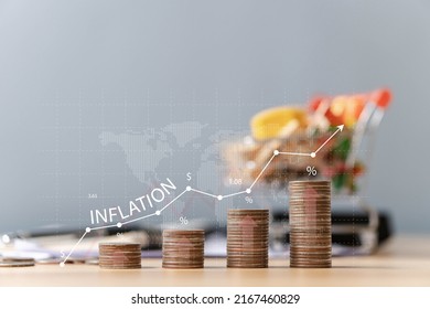 inflation and tax concept Rising graph of inflation rats African Americans' Inflation Problem E-commerce business growth Rising food costs and grocery prices - Shutterstock ID 2167460829