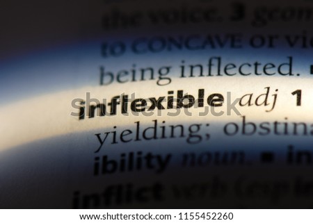 inflexible word in a dictionary. inflexible concept. Stock photo © 