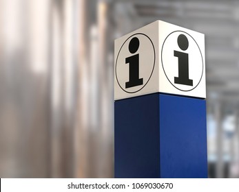 information in airport for tourist  in a modern hall - Shutterstock ID 1069030670