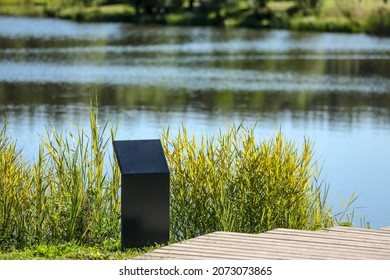 Information Sign In The City Park, Rules Of Conduct On The Water, City Beach, Mockup