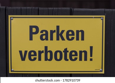 information sign with the german inscription of No parking!  - Shutterstock ID 1782910739