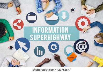 Information Superhighway Online Network Connect Concept