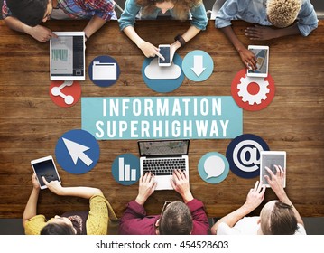 Information Superhighway Online Network Connect Concept