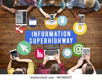 Information Superhighway Online Network Connect Concept