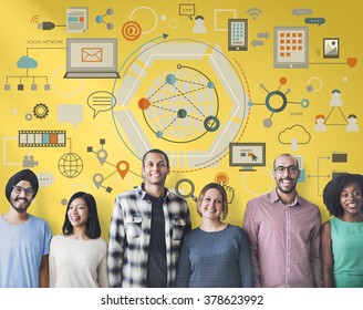 Information Technology Connection Graphics Concept