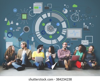 Information Technology Connection Graphics Concept