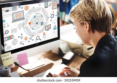 Information Technology Connection Graphics Concept