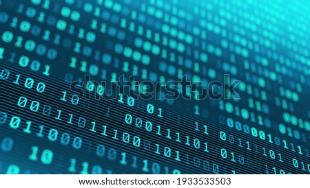 Information technology digital binary code background seamless loop 4k