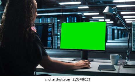 Information Technology Specialist and Data Center Administrator Working on Personal Computer, Monitoring Web Services, Cloud Computing, Analytics Facility, Performing Maintenance and Cyber Security