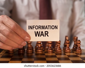 Information war, warfare word. IW in politics concept.