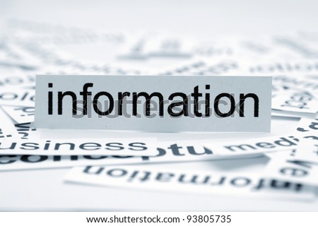 Information word cloud