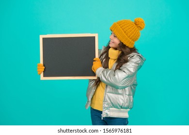 Informing Kids Community. For More Information, You Can Find All Details Here. Important Announcement. Winter Leisure. Smiling Girl Wear Winter Outfit Show Blank Chalkboard Copy Space. Winter Event.