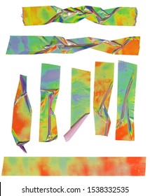 Infrared Camera View Or Thermographic Camera Look Of Shiny Holo Sticker Set With Cool Edges 