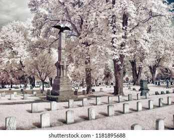 Infrared Image Of Tahoma Cemetery In Yakima, WA