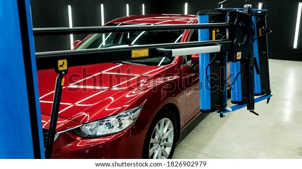 Infrared lamps for drying of car body parts after\
applying save gloss\
coating